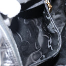 Salvatore Ferragamo Vala Shoulder Bag Leather Embossed Black Gold Auth BA6288-21