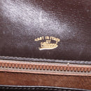 GUCCI Chain Shoulder Bag Leather Black Gold Auth BA6290-18