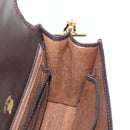 GUCCI Chain Shoulder Bag Leather Black Gold Auth BA6290-19