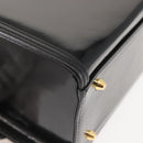 VERSACE Vanity Pouch Enamel Black Gold Auth BA6291-15