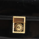VERSACE Vanity Pouch Enamel Black Gold Auth BA6291-17