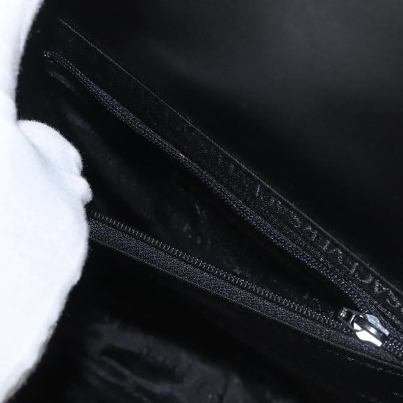 VERSACE Vanity Pouch Enamel Black Gold Auth BA6291