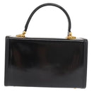 VERSACE Vanity Pouch Enamel Black Gold Auth BA6291-2