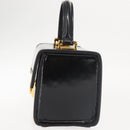 VERSACE Vanity Pouch Enamel Black Gold Auth BA6291-3