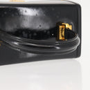 VERSACE Vanity Pouch Enamel Black Gold Auth BA6291-7