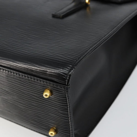 VALENTINO Shoulder Bag Leather Black Gold Auth BA6292