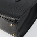 VALENTINO Shoulder Bag Leather Black Gold Auth BA6292-15