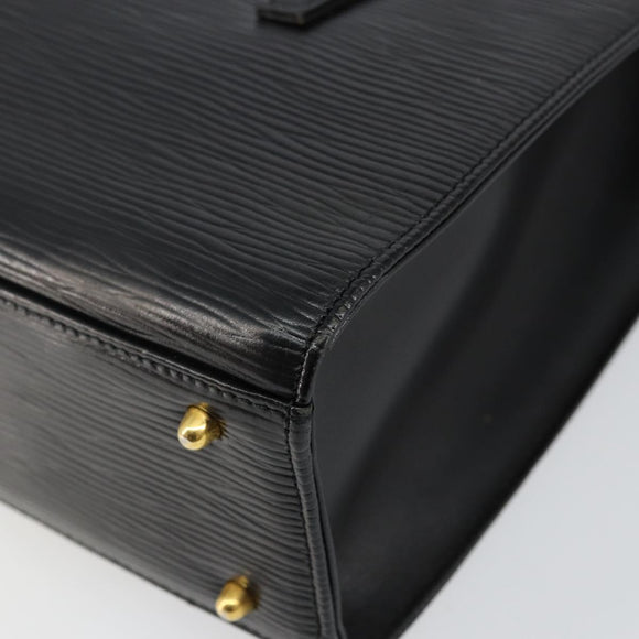 VALENTINO Shoulder Bag Leather Black Gold Auth BA6292