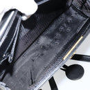 VALENTINO Shoulder Bag Leather Black Gold Auth BA6292-12