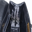 VALENTINO Shoulder Bag Leather Black Gold Auth BA6292-18