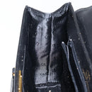 VALENTINO Shoulder Bag Leather Black Gold Auth BA6292-19