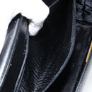 VALENTINO Shoulder Bag Leather Black Gold Auth BA6292-20