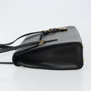 VALENTINO Shoulder Bag Leather Black Gold Auth BA6292-4