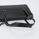 VALENTINO Shoulder Bag Leather Black Gold Auth BA6292-7