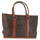 LOUIS VUITTON Monogram Sac Weekend PM Hand Bag M42425 LV Auth BA6297-1