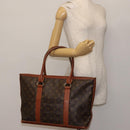 LOUIS VUITTON Monogram Sac Weekend PM Hand Bag M42425 LV Auth BA6297-21