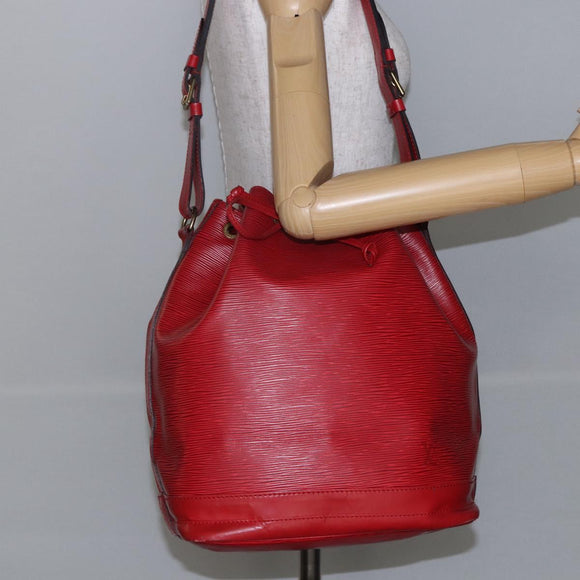 LOUIS VUITTON Epi Noe Shoulder Bag Red M44007 LV Auth BA6299