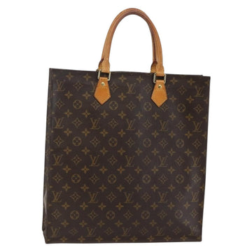 LOUIS VUITTON Monogram Sac Plat Hand Bag M51140 LV Auth BA6304