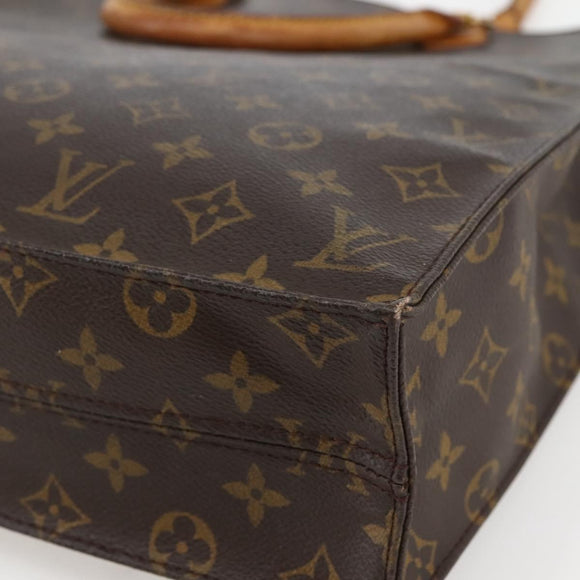 LOUIS VUITTON Monogram Sac Plat Hand Bag M51140 LV Auth BA6304
