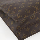 LOUIS VUITTON Monogram Sac Plat Hand Bag M51140 LV Auth BA6304-16