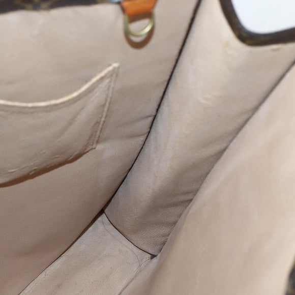 LOUIS VUITTON Monogram Sac Plat Hand Bag M51140 LV Auth BA6304