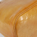 LOUIS VUITTON Monogram Vernis Houston Hand Bag Beige M91004 LV Auth BA6311-15