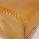 LOUIS VUITTON Monogram Vernis Houston Hand Bag Beige M91004 LV Auth BA6311-16