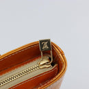 LOUIS VUITTON Monogram Vernis Houston Hand Bag Beige M91004 LV Auth BA6311-18