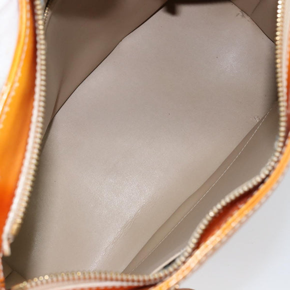 LOUIS VUITTON Monogram Vernis Houston Hand Bag Beige M91004 LV Auth BA6311