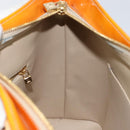 LOUIS VUITTON Monogram Vernis Houston Hand Bag Beige M91004 LV Auth BA6311-20