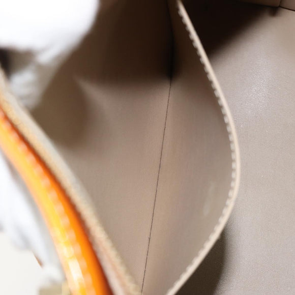 LOUIS VUITTON Monogram Vernis Houston Hand Bag Beige M91004 LV Auth BA6311