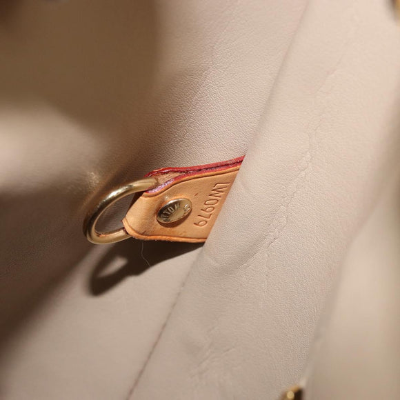 LOUIS VUITTON Monogram Vernis Houston Hand Bag Beige M91004 LV Auth BA6311