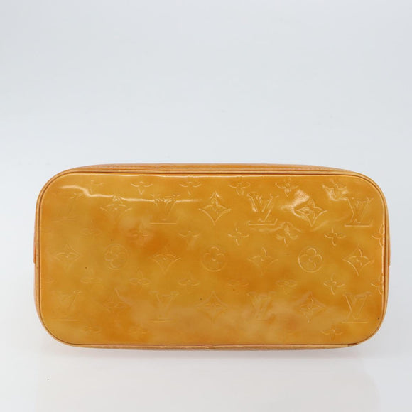 LOUIS VUITTON Monogram Vernis Houston Hand Bag Beige M91004 LV Auth BA6311