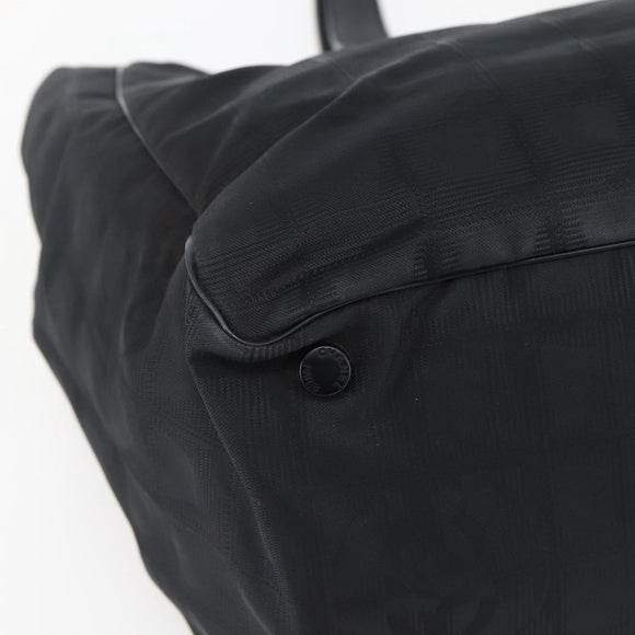 CHANEL New Travel Line Tote Bag Nylon Black CC Auth BA6319