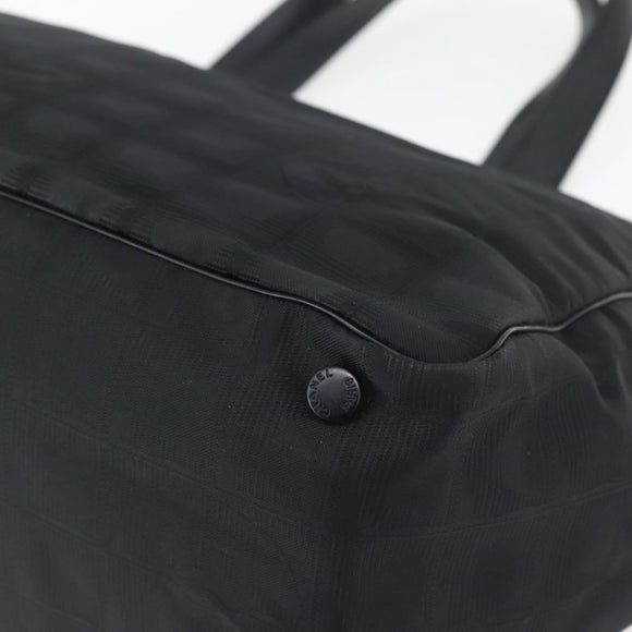 CHANEL New Travel Line Tote Bag Nylon Black CC Auth BA6319