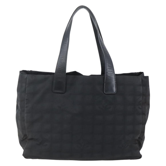 CHANEL New Travel Line Tote Bag Nylon Black CC Auth BA6319