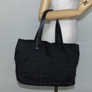 CHANEL New Travel Line Tote Bag Nylon Black CC Auth BA6319-22