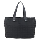 CHANEL New Travel Line Tote Bag Nylon Black CC Auth BA6319-2