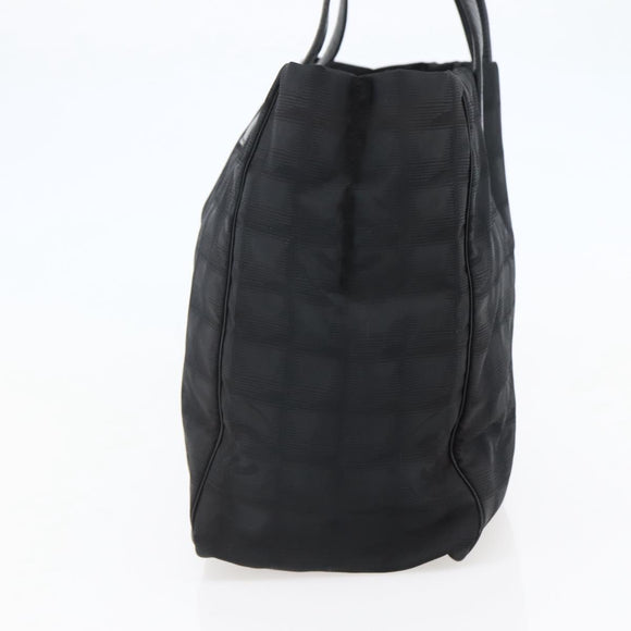 CHANEL New Travel Line Tote Bag Nylon Black CC Auth BA6319