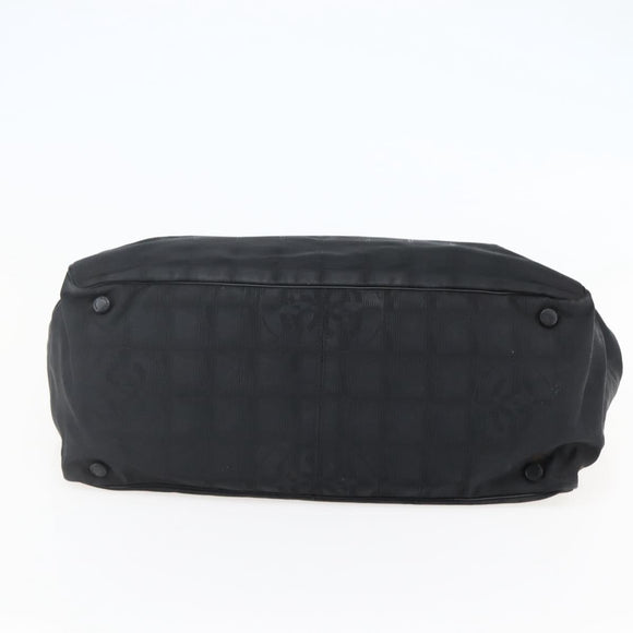 CHANEL New Travel Line Tote Bag Nylon Black CC Auth BA6319