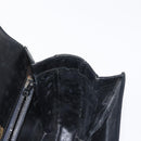 GUCCI Shoulder Bag Leather Navy Gold Auth BA6320-19