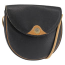 Christian Dior Shoulder Bag Leather Black Gold Auth BA6321-1