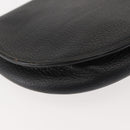 Christian Dior Shoulder Bag Leather Black Gold Auth BA6321-16