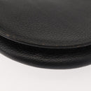 Christian Dior Shoulder Bag Leather Black Gold Auth BA6321-9