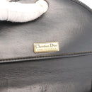 Christian Dior Shoulder Bag Leather Black Gold Auth BA6321-11