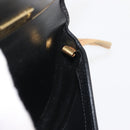 Christian Dior Shoulder Bag Leather Black Gold Auth BA6321-18