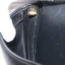 Christian Dior Shoulder Bag Leather Black Gold Auth BA6321-19