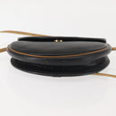 Christian Dior Shoulder Bag Leather Black Gold Auth BA6321-5