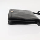 Christian Dior Shoulder Bag Leather Black Gold Auth BA6322-4