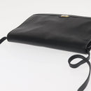 Christian Dior Shoulder Bag Leather Black Gold Auth BA6322-6